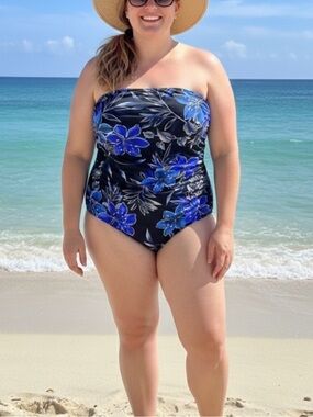NWOT
Floral Strapless Swimsuit size
24